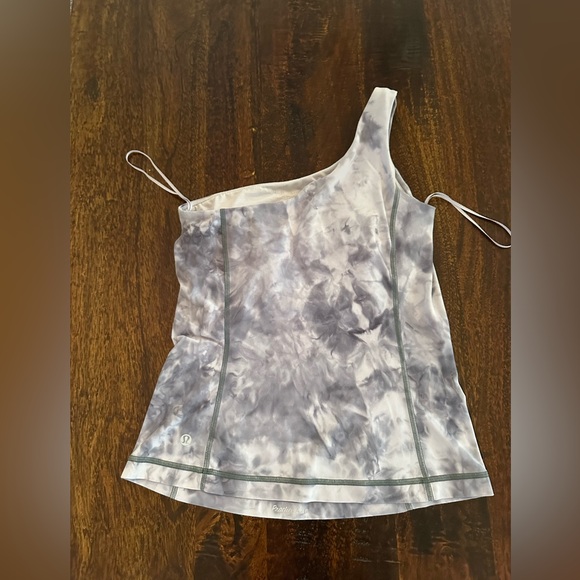 Lululemon one shoulder grey marble tank top - Picture 3 of 9